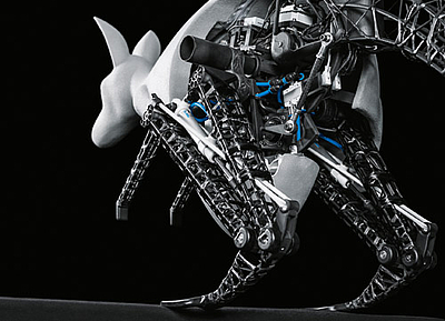 Forscher des Automatisierungsspezialisten Festo haben die ungewöhnliche Bewegungsart des Kängurus technisch umgesetzt - BionicKangaroo
