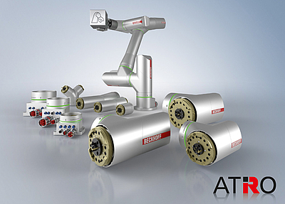 Mit ATRO lässt sich eine Roboterlösung exakt an die jeweilige Aufgabenstellung anpassen, mit beliebig vielen Achsen sowie frei skalier-, modifizier- und erweiterbar. © Beckhoff