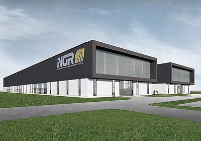 So wird die neue, energieeffiziente NGR Betriebsstätte nach Fertigstellung aussehen. © Peneder
